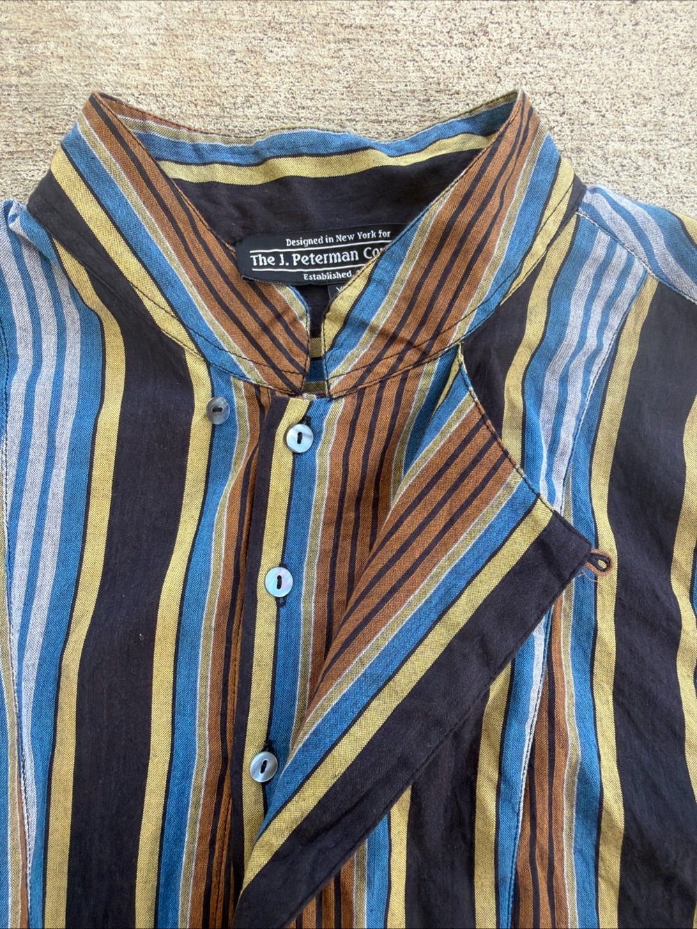 The J. Peterman Men’s Striped Cotton Shirt Casual Size XL - Picture 6 of 6